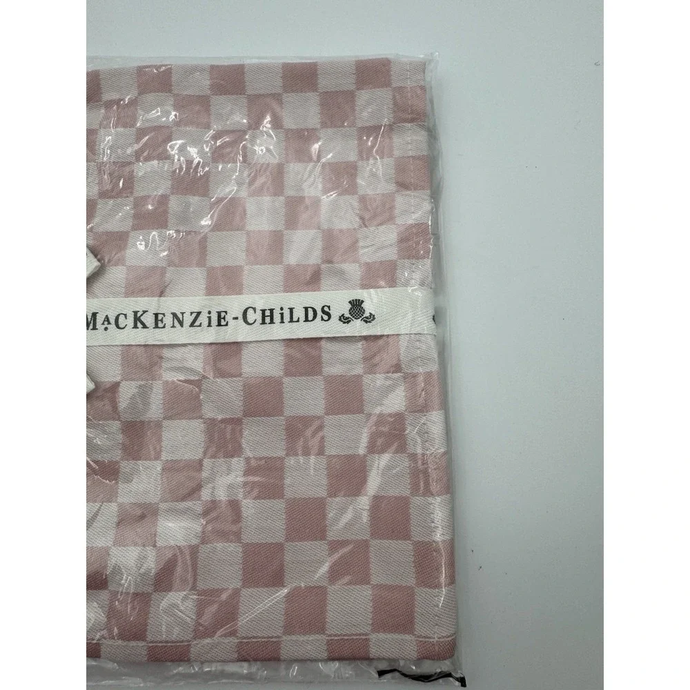 MacKenzie-Childs Pink Check Cotton Placemats – Set of 4 – NEW 13